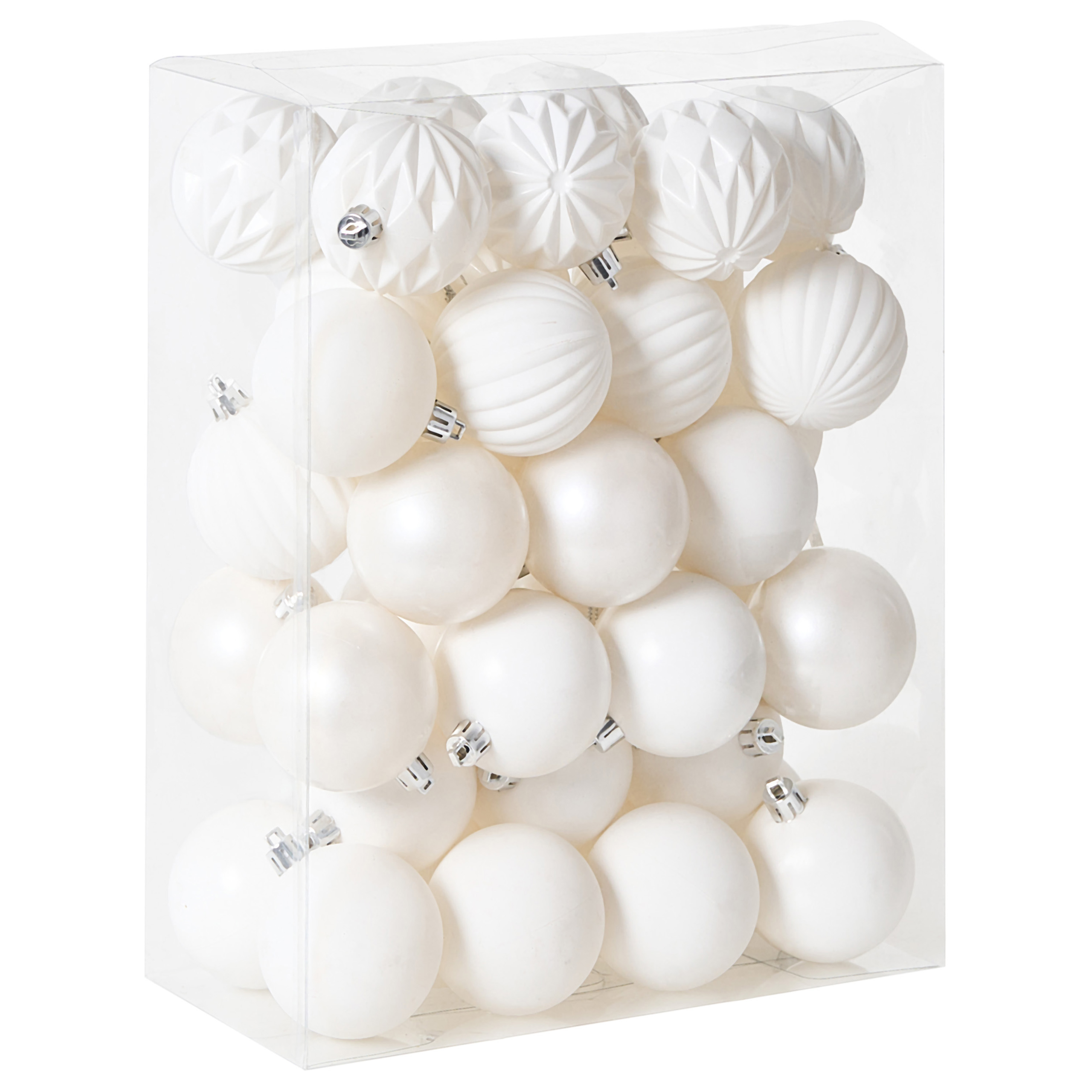 Kuusenkoristesetti 40 kpl SAIMAA Luonnonvalkoinen