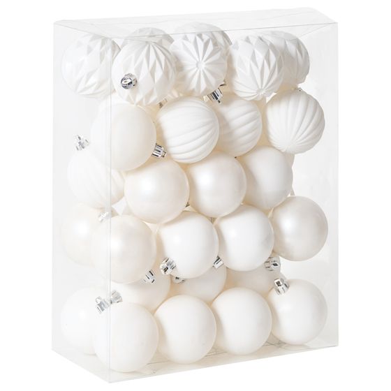 Kuusenkoristesetti 40 kpl SAIMAA Luonnonvalkoinen