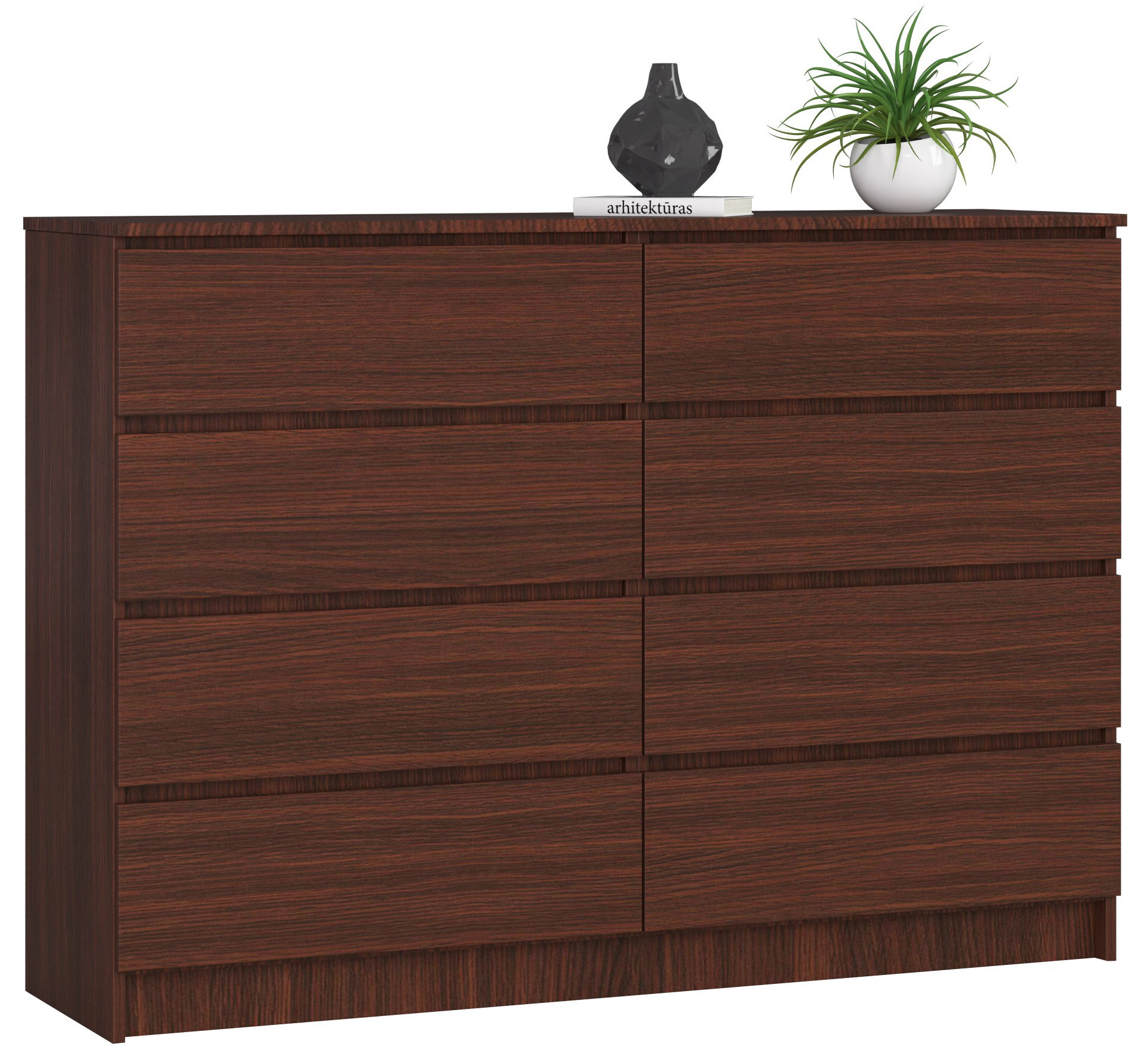 Akord Lipasto 8 laatikkoa Wenge 138x40x99