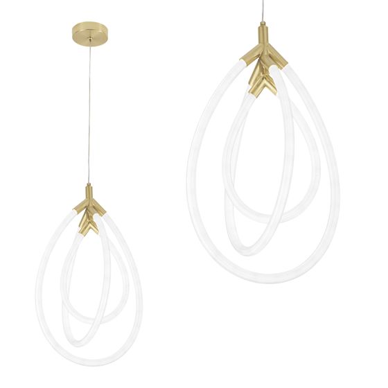 TOOLIGHT riippuva kattovalaisin LED G018-CP kulta, 51x32x60cm