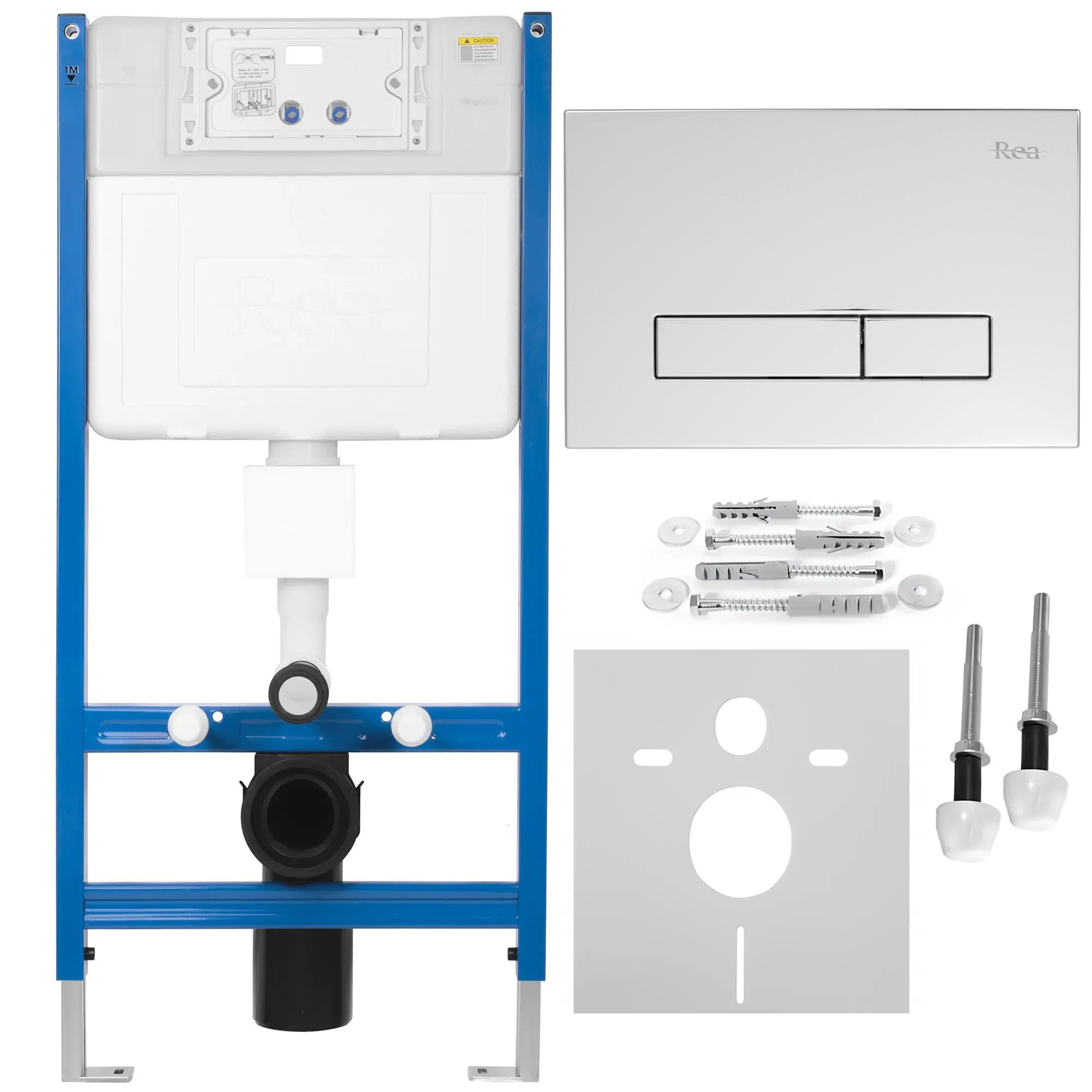 REA Uppoasennusteline K011A-Q + Hd Chrome -Painike Kromi, 9X52,5X103,5Cm