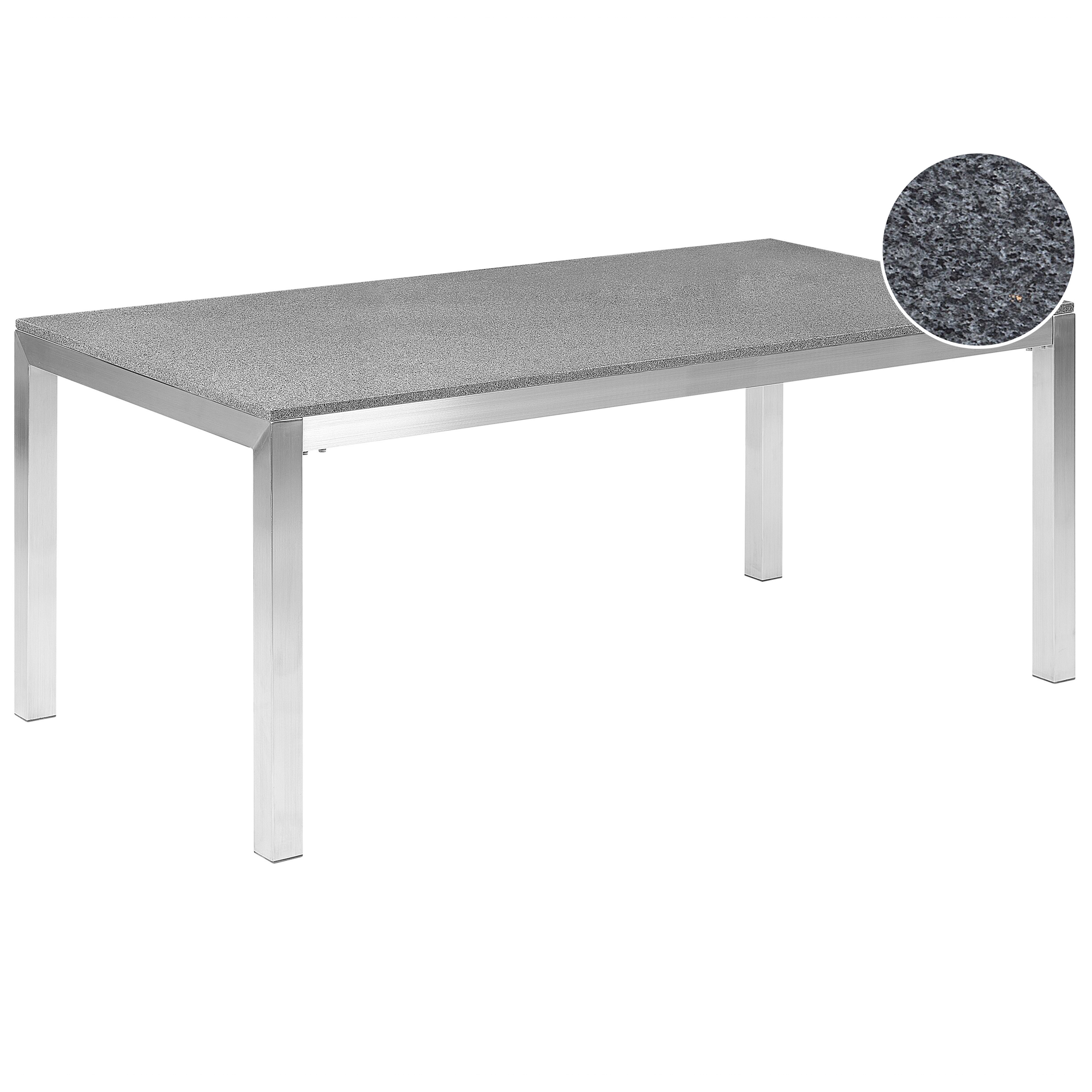 Puutarhapöytä GROSSETO 180 cm 90 cm Graniitti Kiillotettu Harmaa