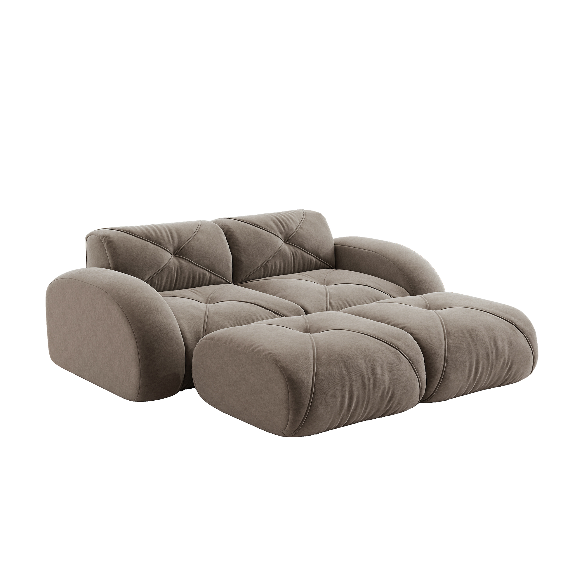 moduulisohva 2-paikkainen taupe chenille moderni säädettävä