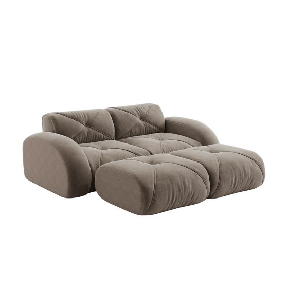 moduulisohva 2-paikkainen taupe chenille moderni säädettävä
