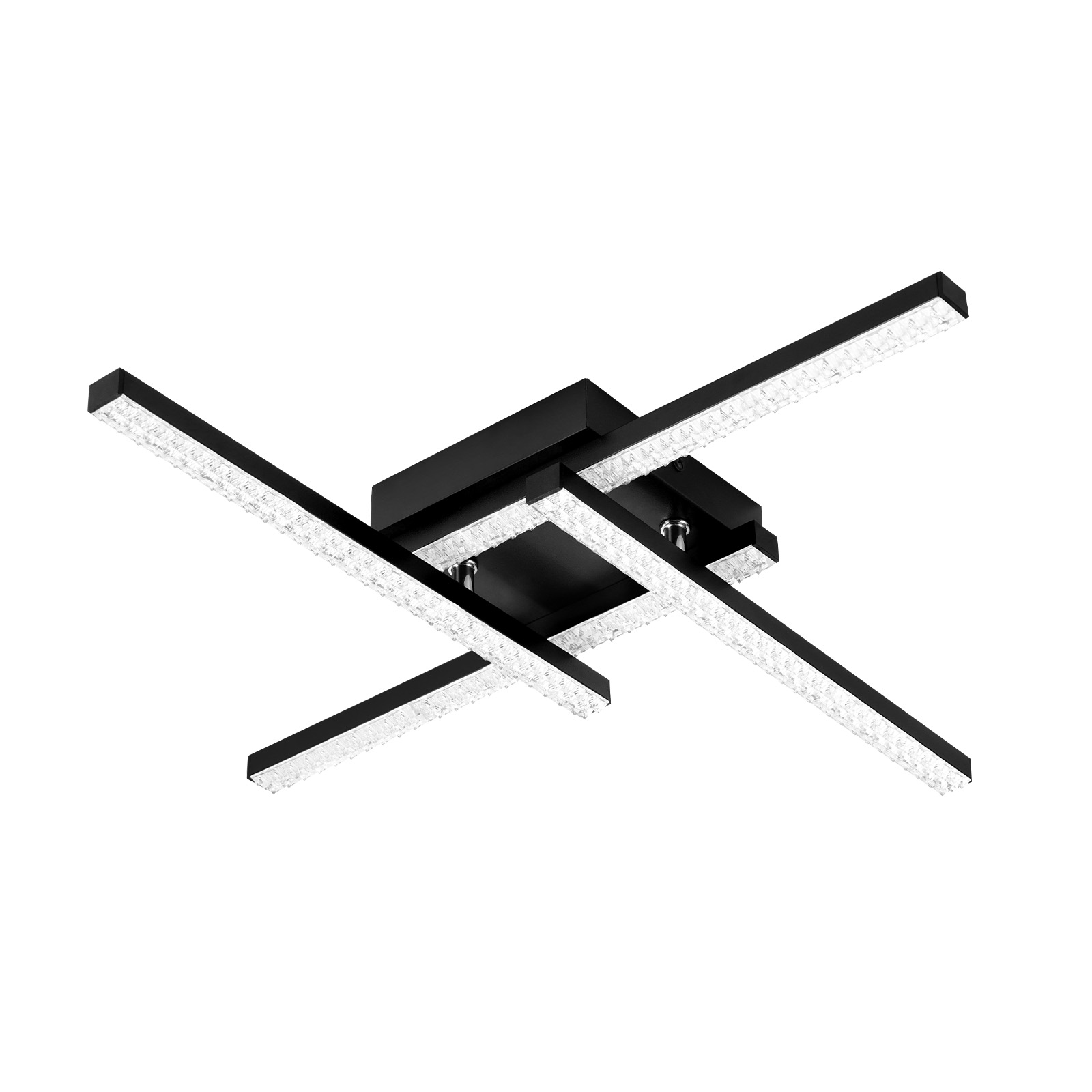 NETTLIFE moderni,LED-kattovalaisin,24W,musta,3000K,lämmin,valkoinen