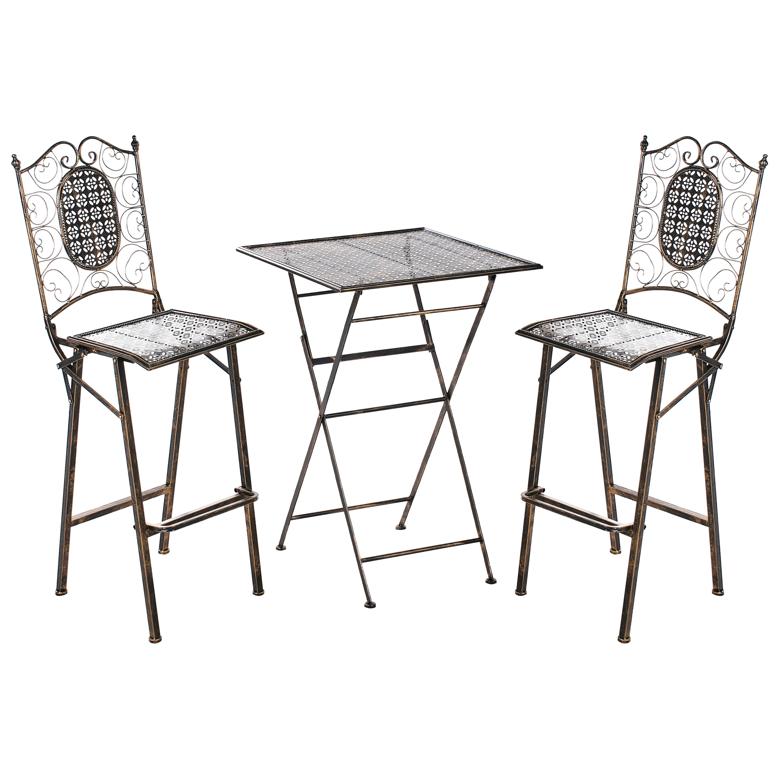 Ulkobaariryhmä taitettava BORMIO metalli Musta