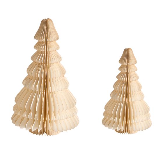 Koristesetti 2 kpl SKJOMA 15/20 cm Joulukuusi Beige