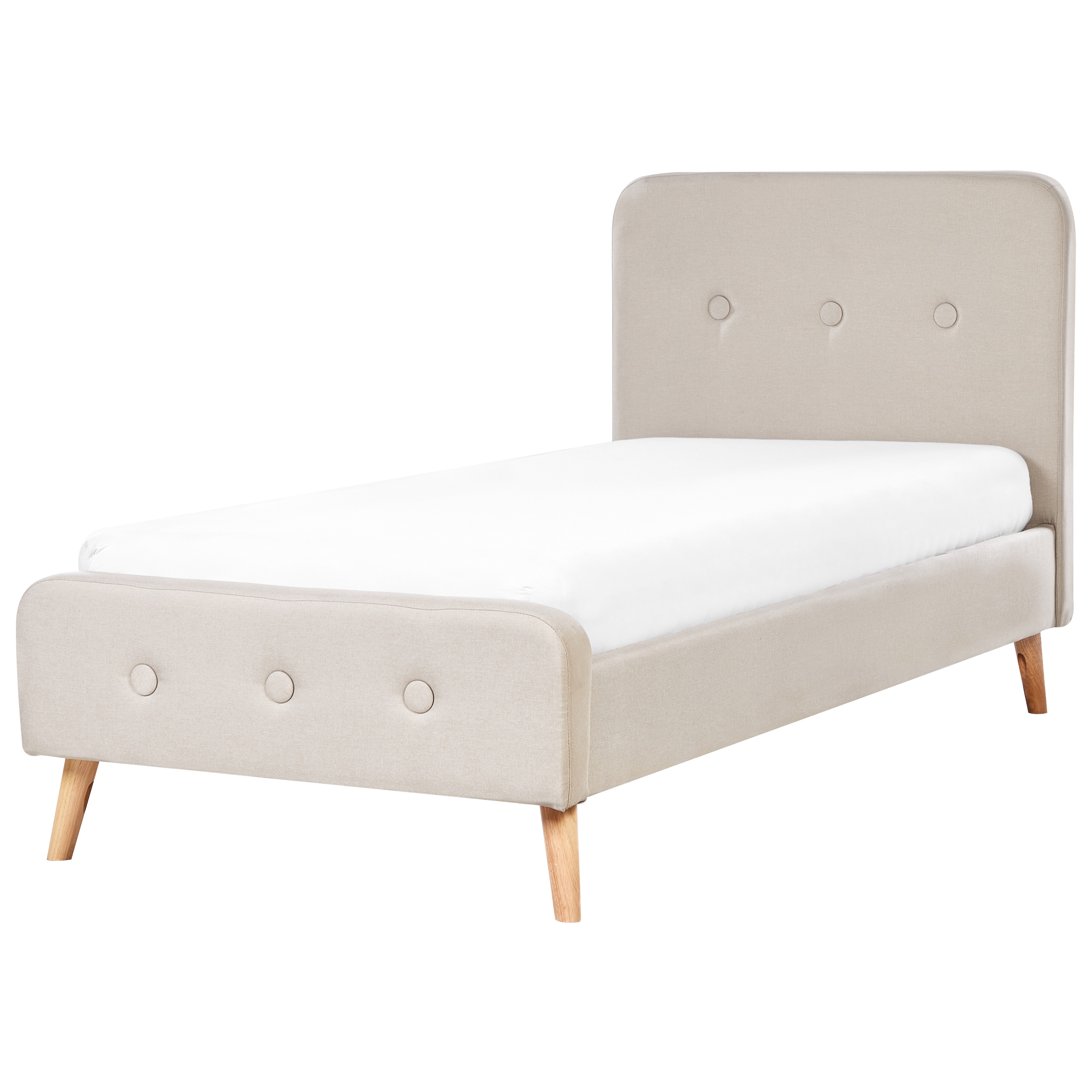 Sänky Keinopellava RENNES 90 x 200 cm Vaaleanbeige