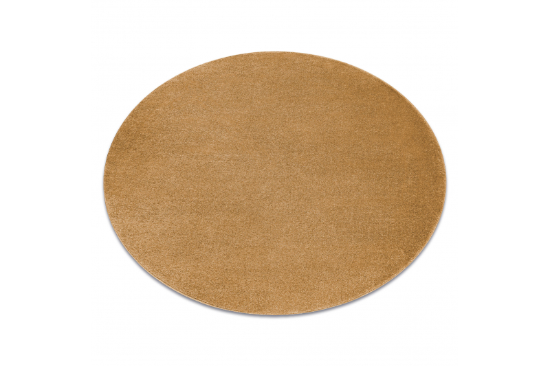 Matto SOFTY pyöreä yksivärinen kultaa pyöreä 200 cm