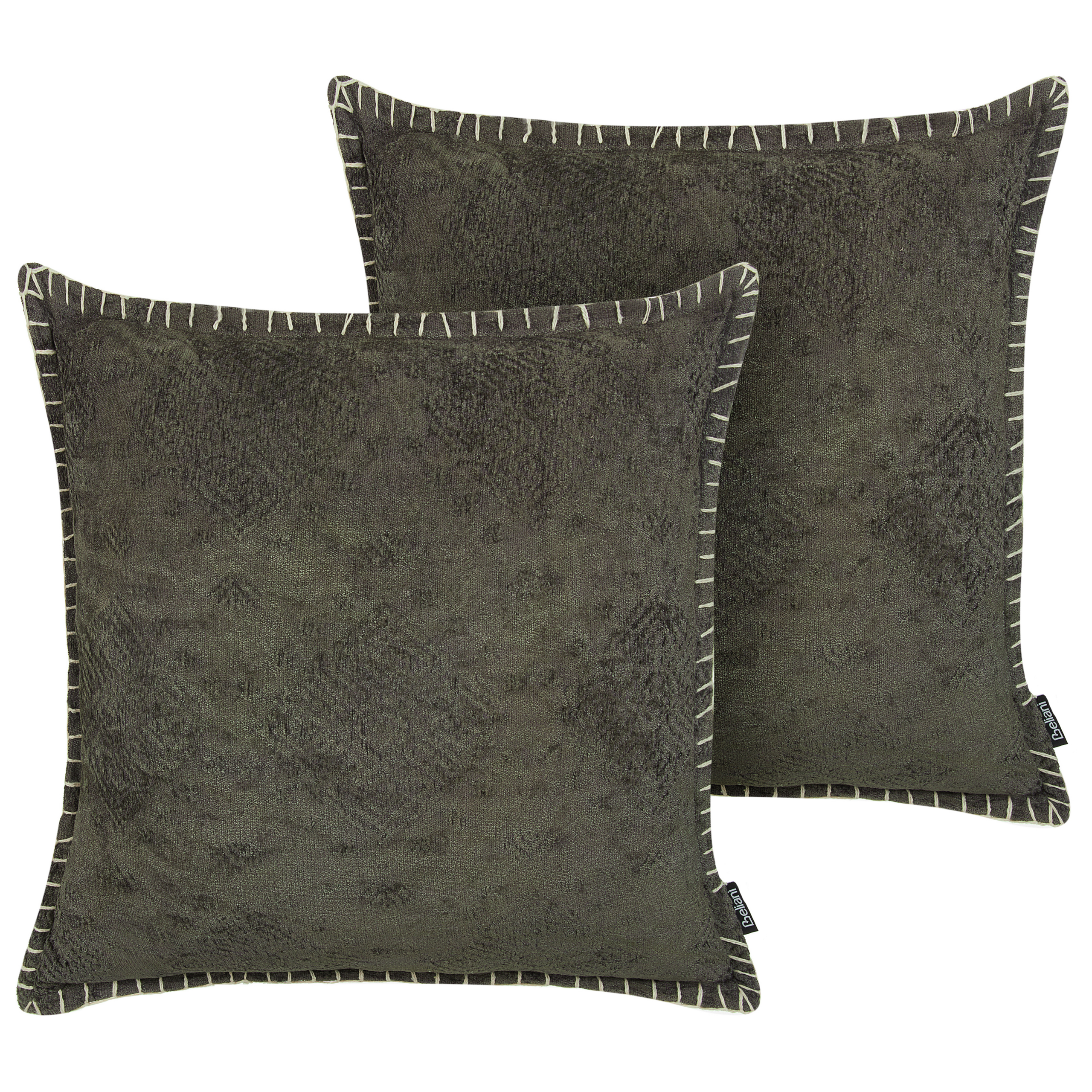 Koristetyynysetti 2 kpl MELUR 45 x 45 cm Harmaa Hillitty