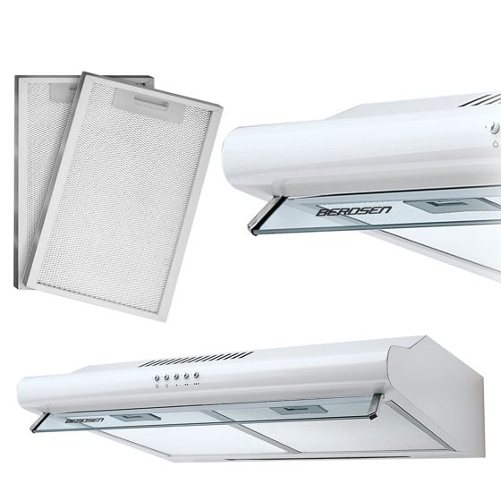 Kaapinalusliesituuletin - 60 cm absorboiva Berdsen BE-10-A valkoinen