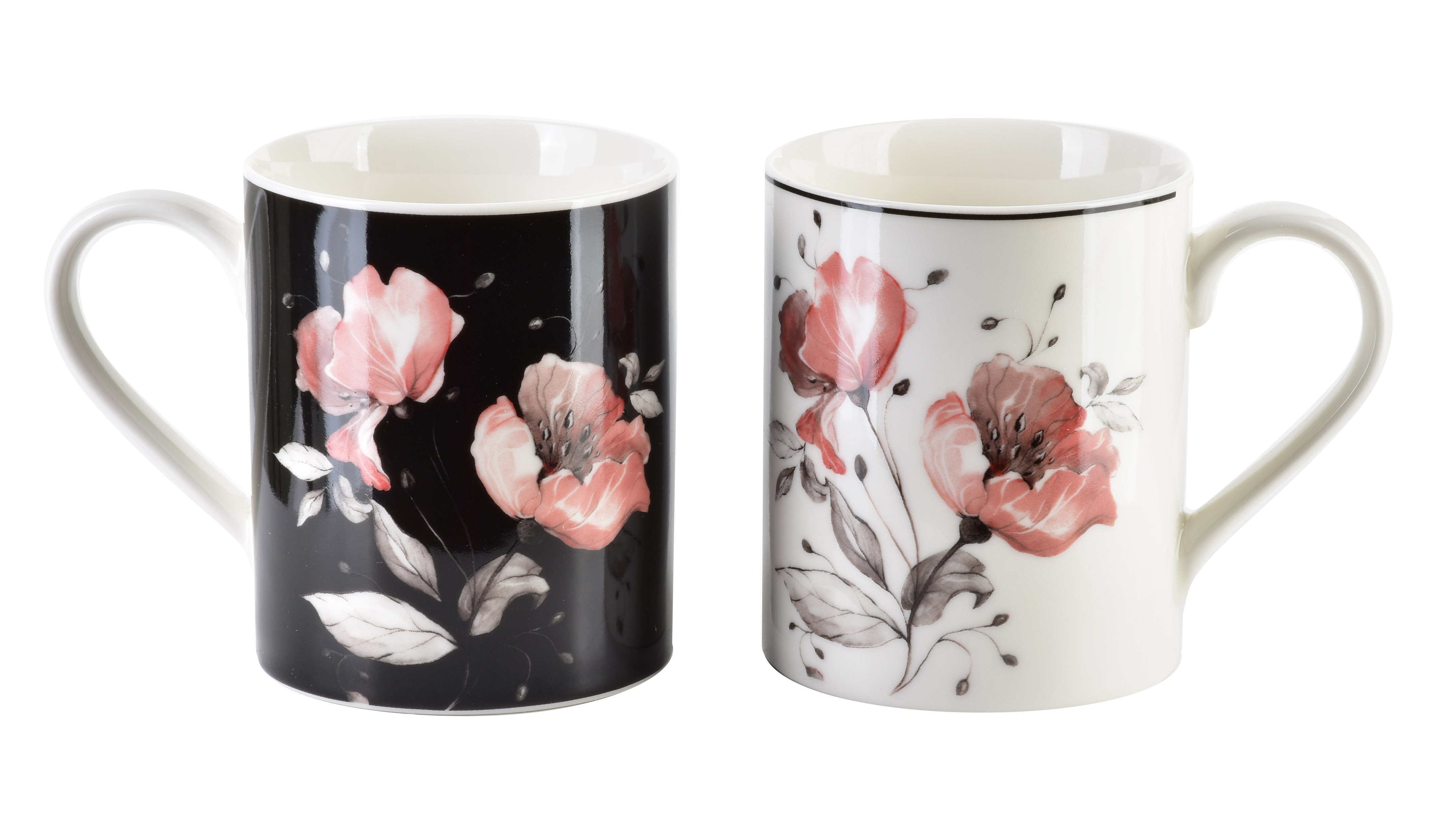 Mukisetti posliini COLORATO 400 ml Ø8x9,5 cm värikäs 2 kpl