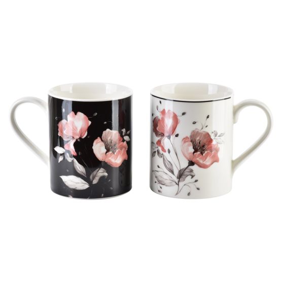 Mukisetti posliini COLORATO 400 ml Ø8x9,5 cm värikäs 2 kpl