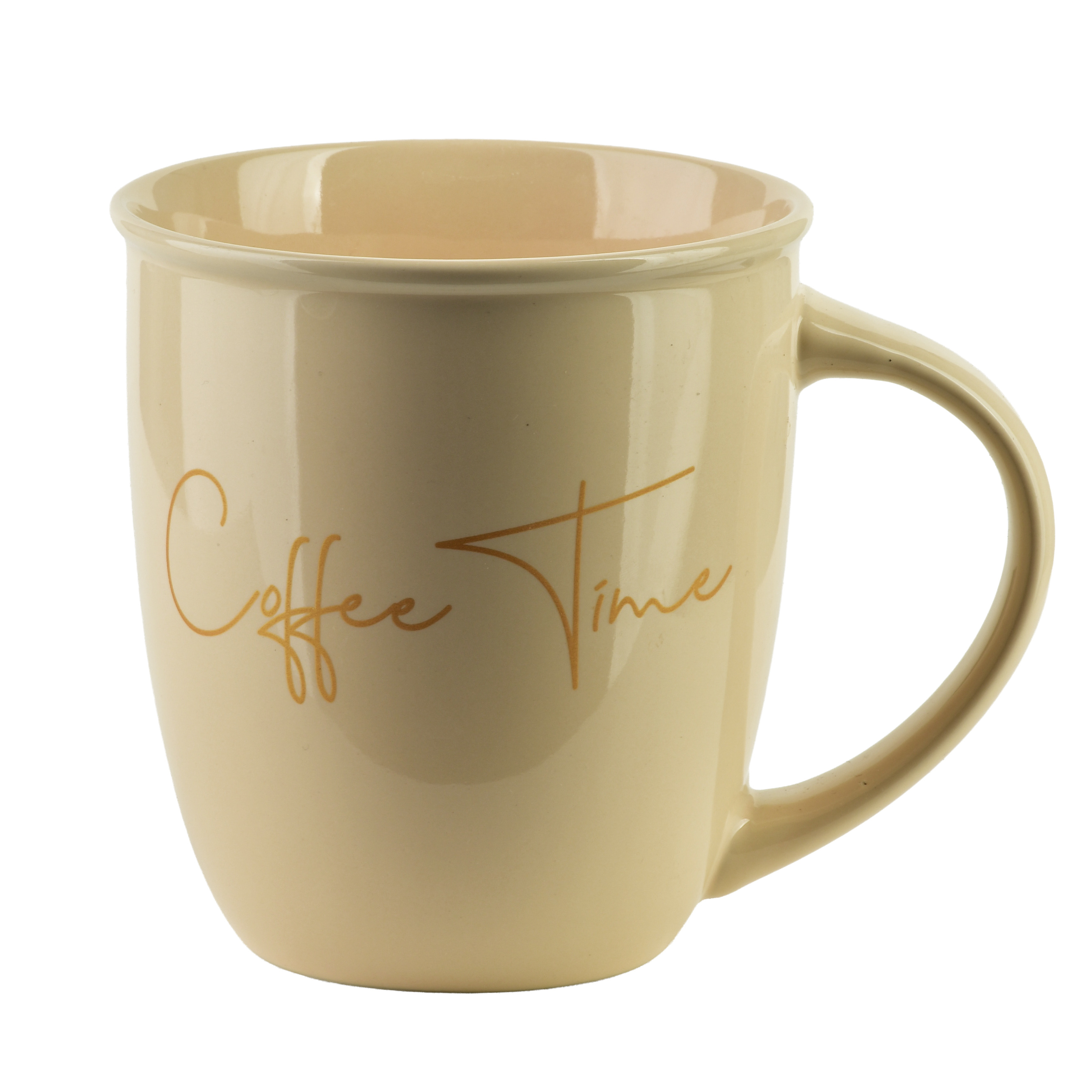 Muki posliini HENDIA Coffee Time 9x13x10 cm vaaleanbeige 1 kpl