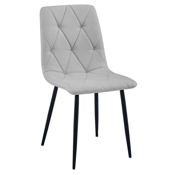 LIBRA-tuoli, vaaleanharmaa kangas, mustat jalat (1 kpl)