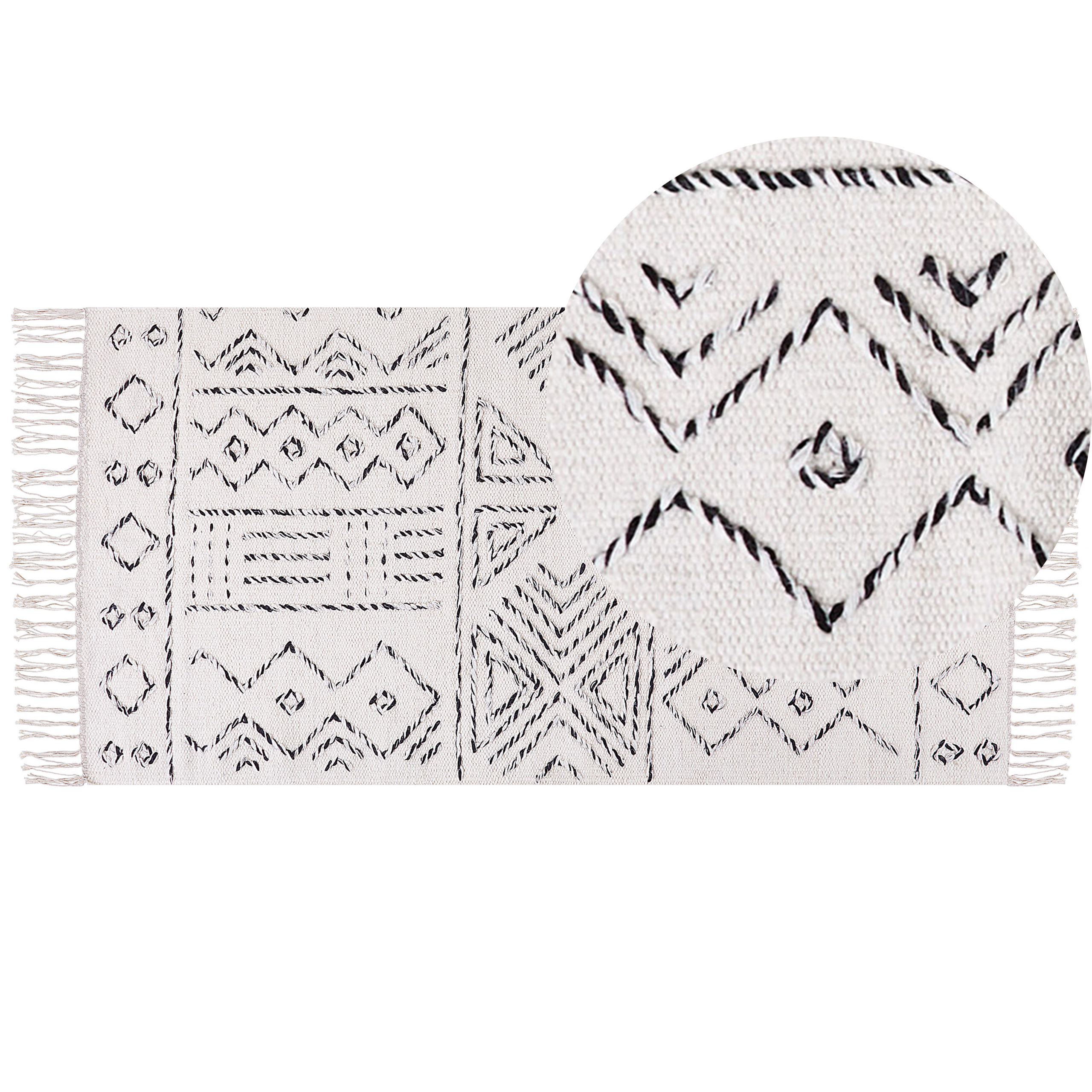 Matto ALKENT Valkoinen 80 x 150 cm villa