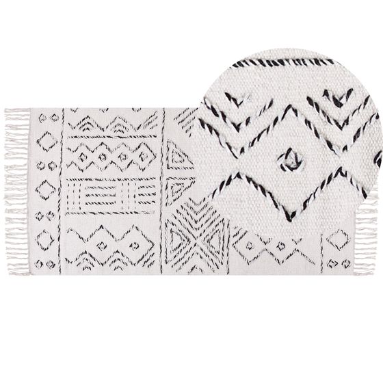 Matto ALKENT Valkoinen 80 x 150 cm villa