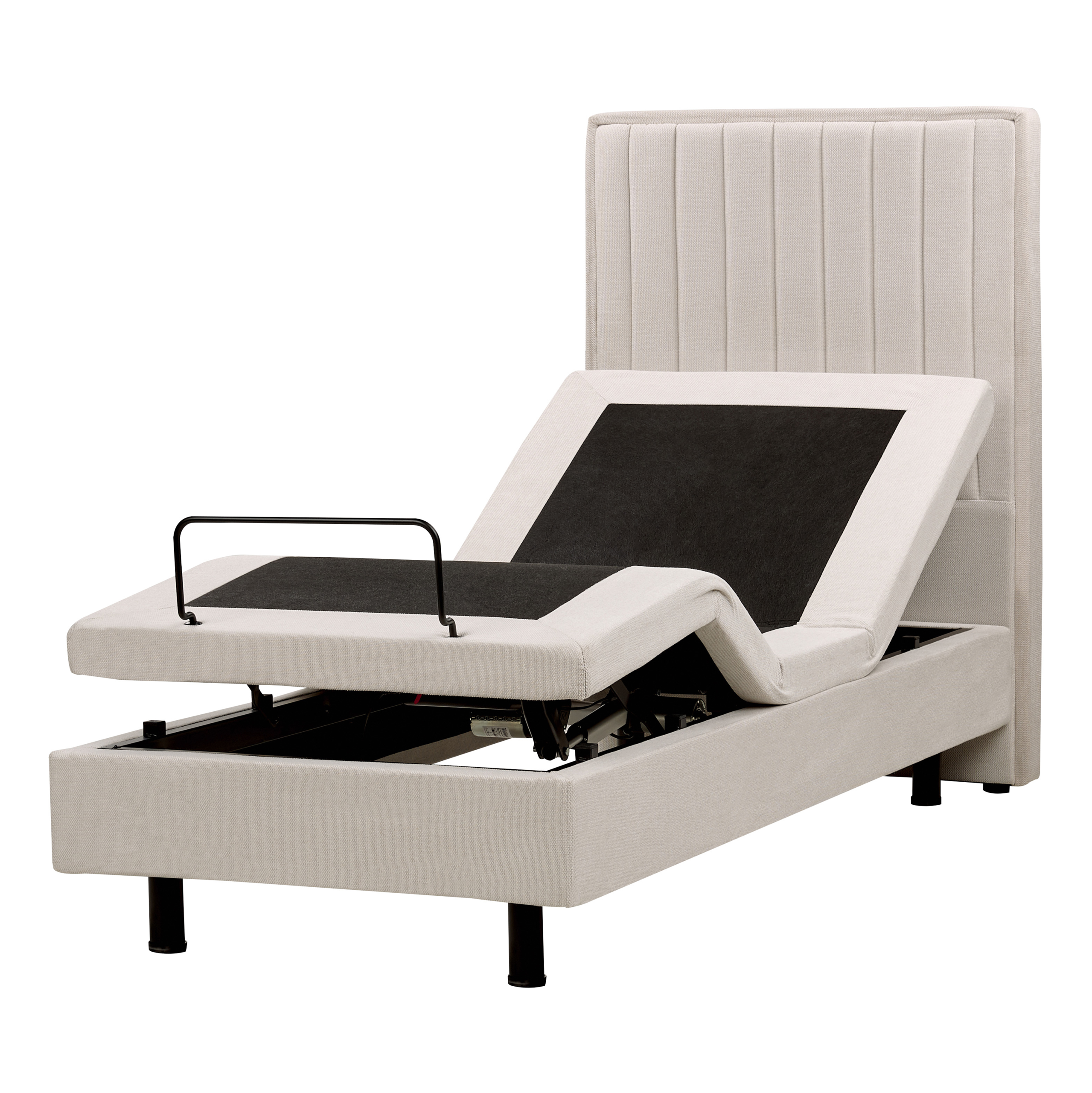 Säädettävä sänky kangas DUKE II 80 x 200 cm Vaaleanbeige