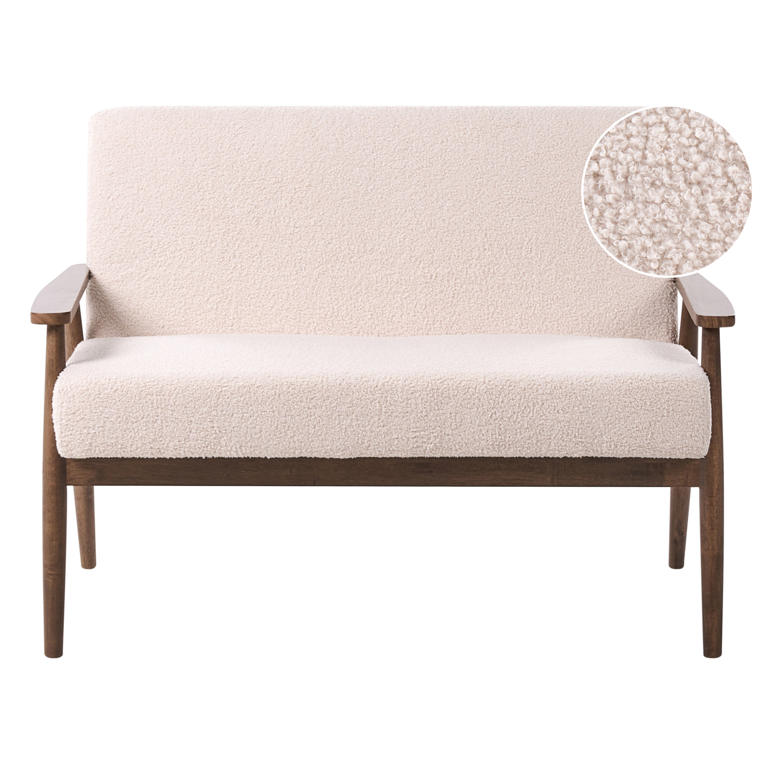 Sohva 2-istuttava ESRUM buklee Tummanruskea/beige