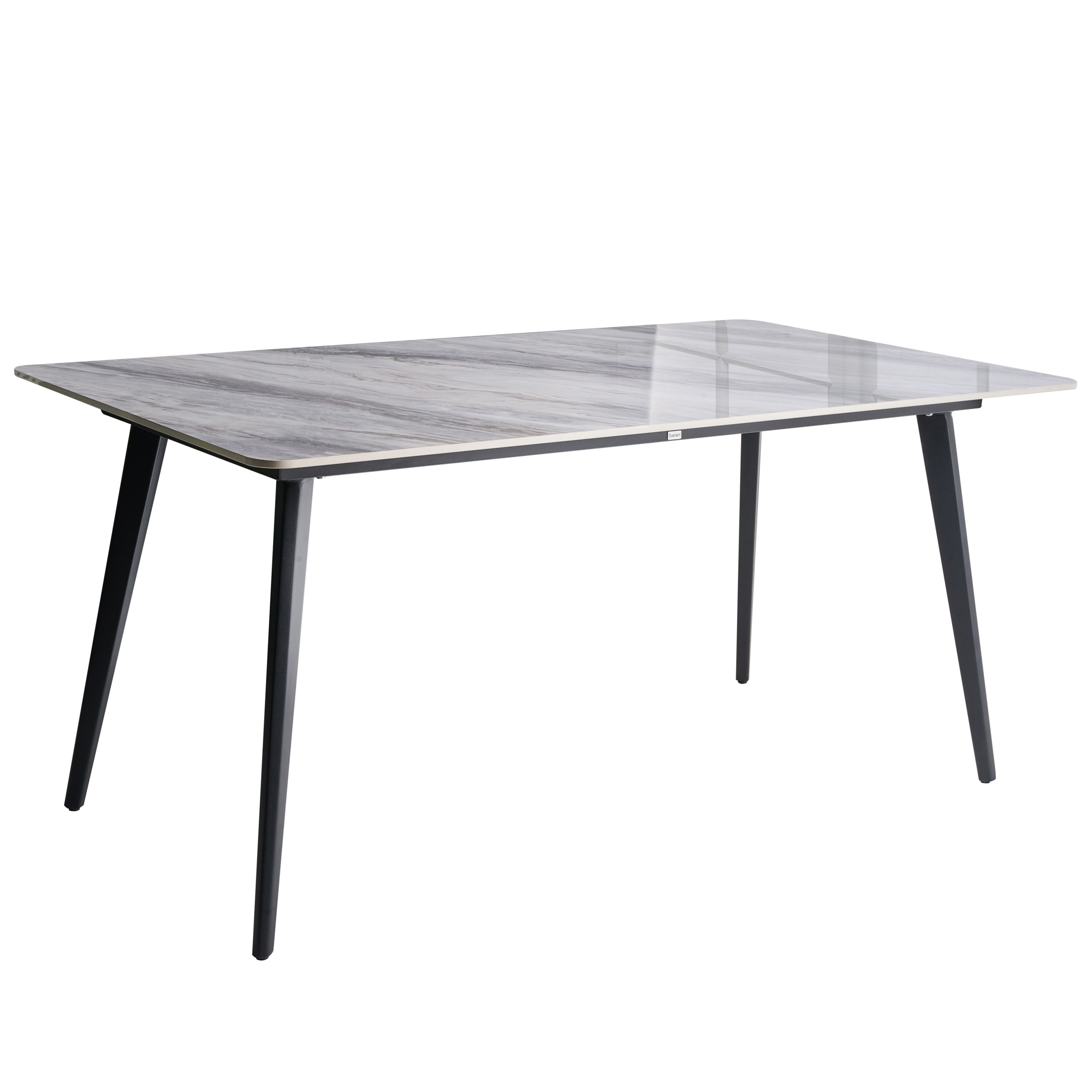 Puutarhapöytä RODALLO 160 cm 90 cm Kivi Harmaa marmorikuvio