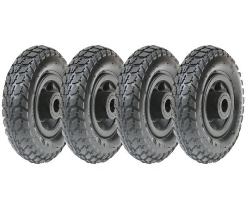 4 kpl:n sarja - 200x50 4ply Pneumaattinen muovivanne 20x59mm rullalaakeri 100kg