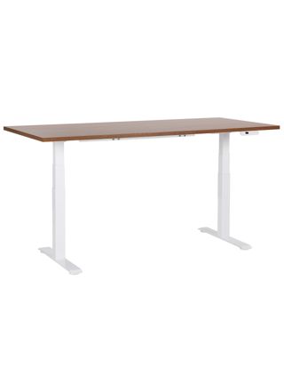 Sähkösäädettävä työpöytä DESTINES Ruskea/valkoinen 180 cm 80 cm