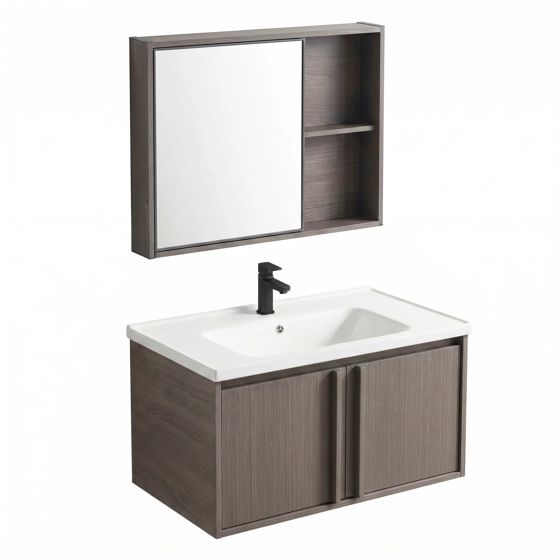 REA kylpyhuonekalustesarja pesualtaalla GAMA T25023 KJM 80CM , Ruskea, 47x80x44cm