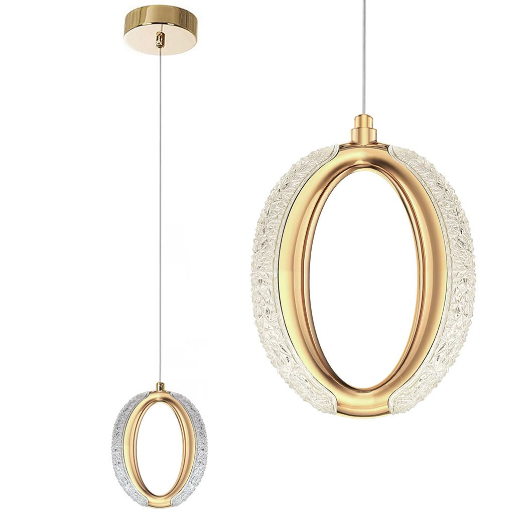 TOOLIGHT riippuva kattovalaisin LED G114-1CP kulta, 14,5x14,5x20,5cm