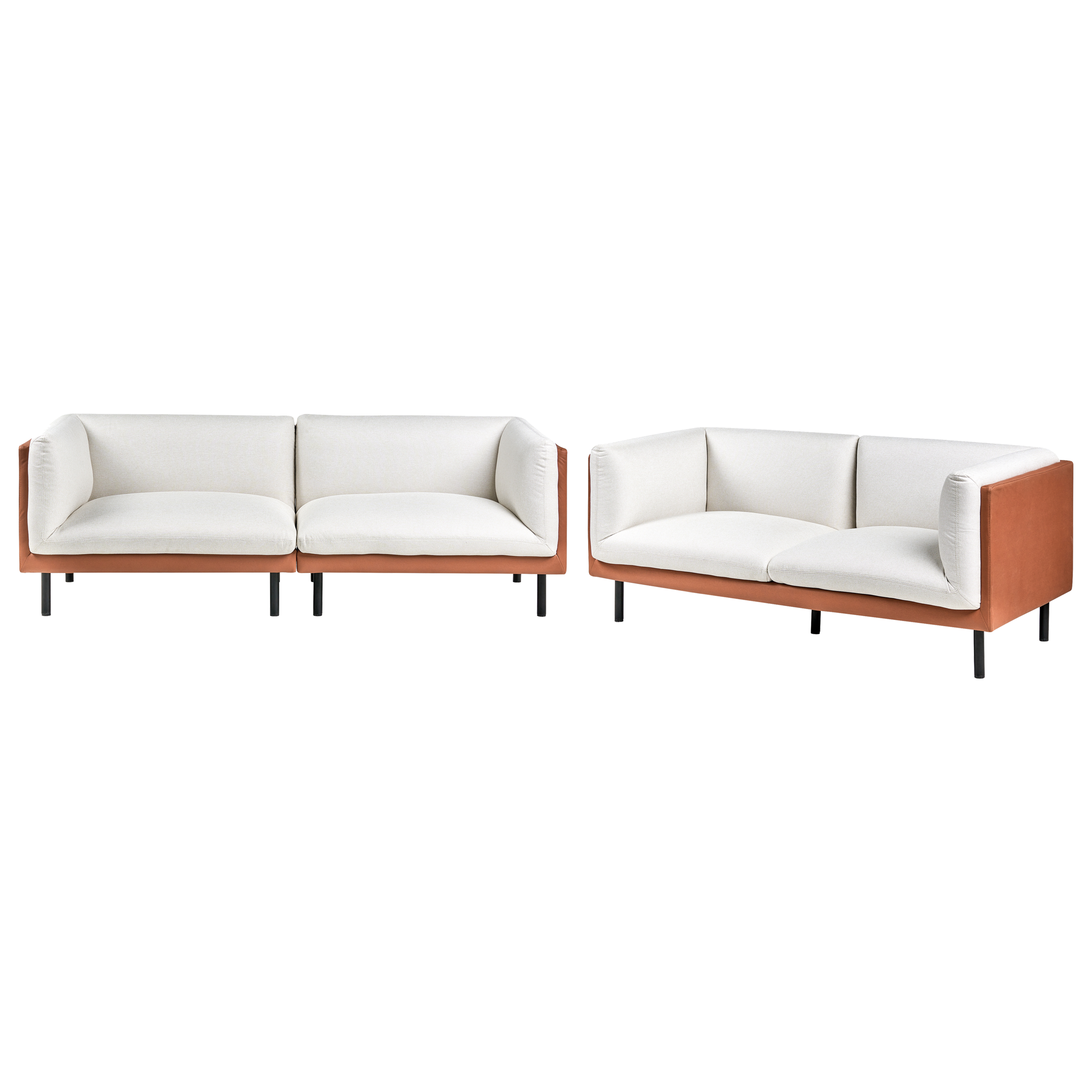 Sohvaryhmä 5-istuttava VORGOD kangas Luonnonvalkoinen