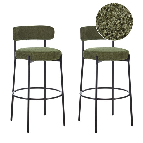 Baarituolisetti 2 kpl ALLISON buklee Vihreä