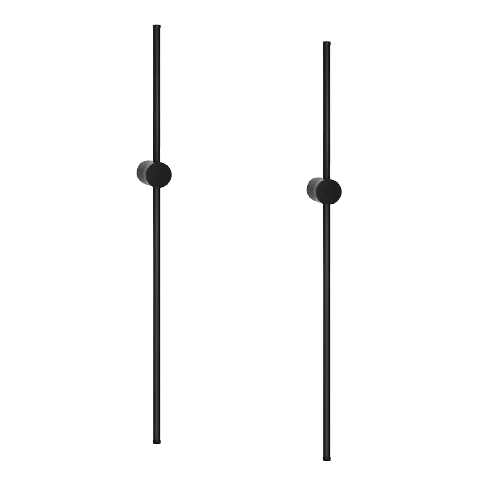 NETTLIFE 2 mustaa LED-seinävalaisinta sisäkäyttöön 60 cm, 3000 K, epäsuora, moderni, 90° säädettävä seinävalaisin