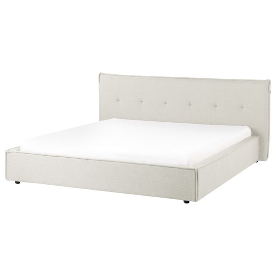 Sänky keinopellava LESTRE 180 x 200 cm Luonnonvalkoinen