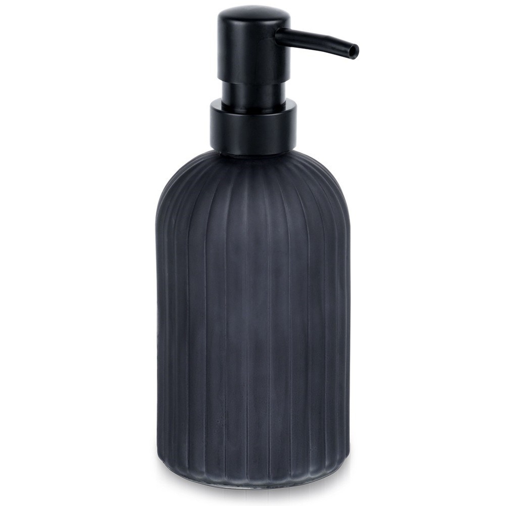 Musta lasinen saippua-annostelija 400 ml