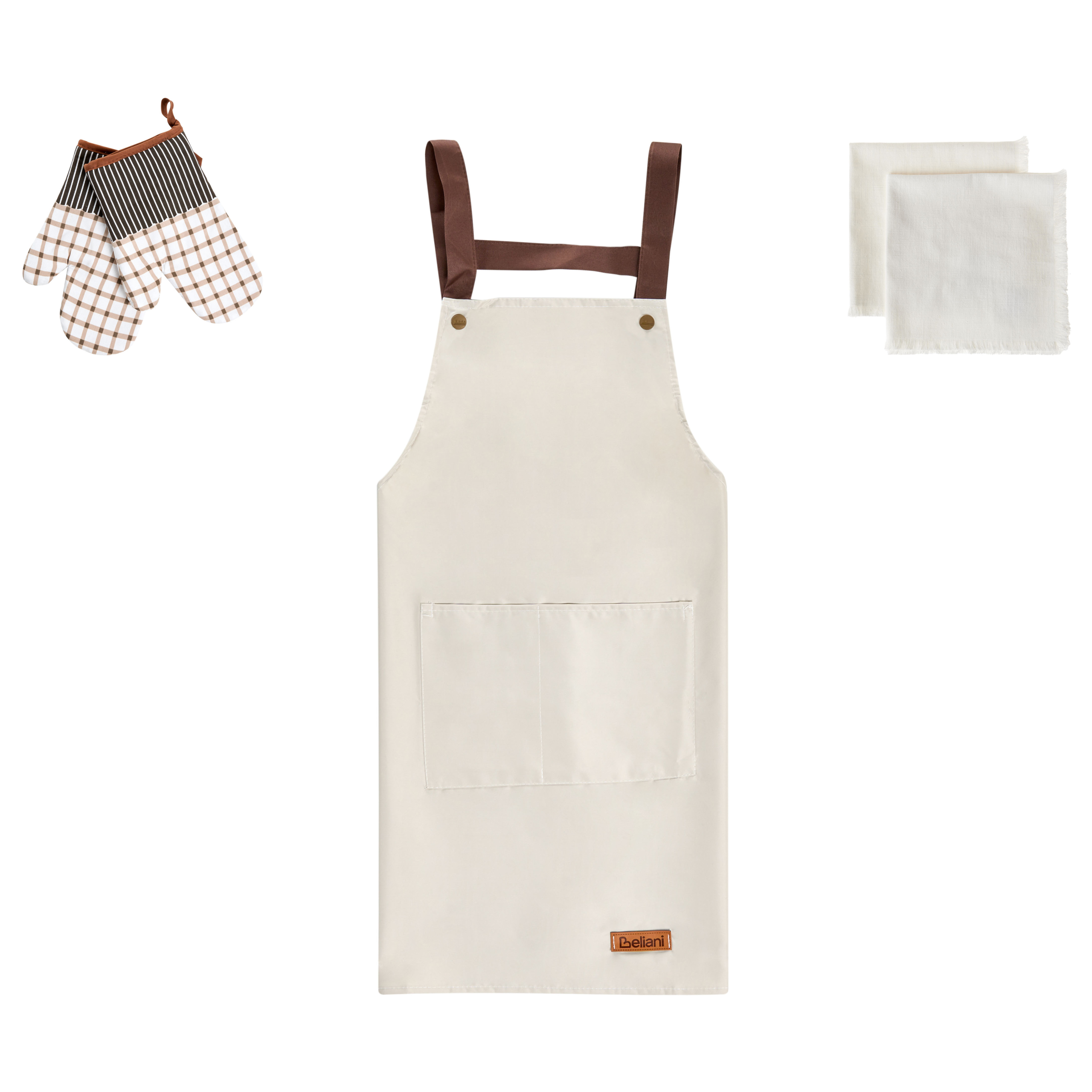Keittiötekstiilisetti LACTUCA Beige