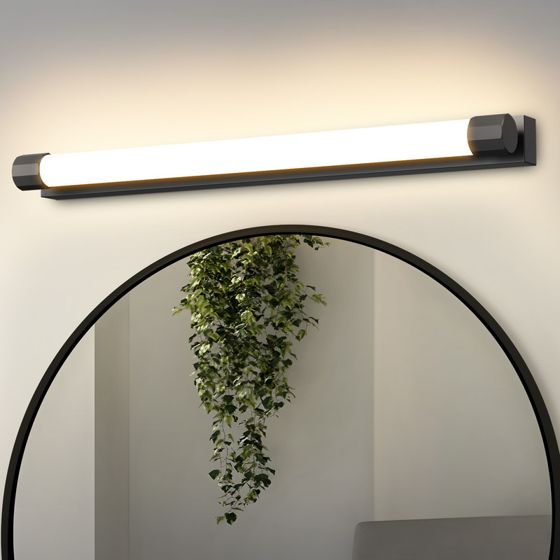 NETTLIFE LED 50 cm peilivalaisin: 10 W, musta, IP44, 3000K lämpimänvalkoinen, eteiseen tai olohuoneeseen