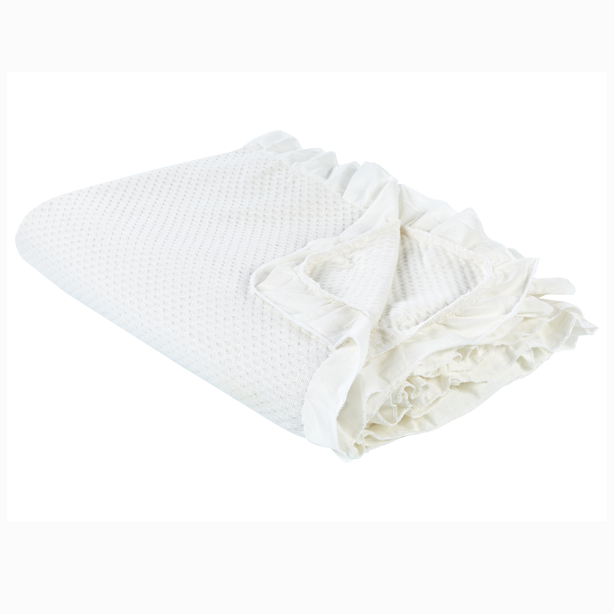 Päiväpeitto HATTON puuvilla 200 x 220 cm Luonnonvalkoinen