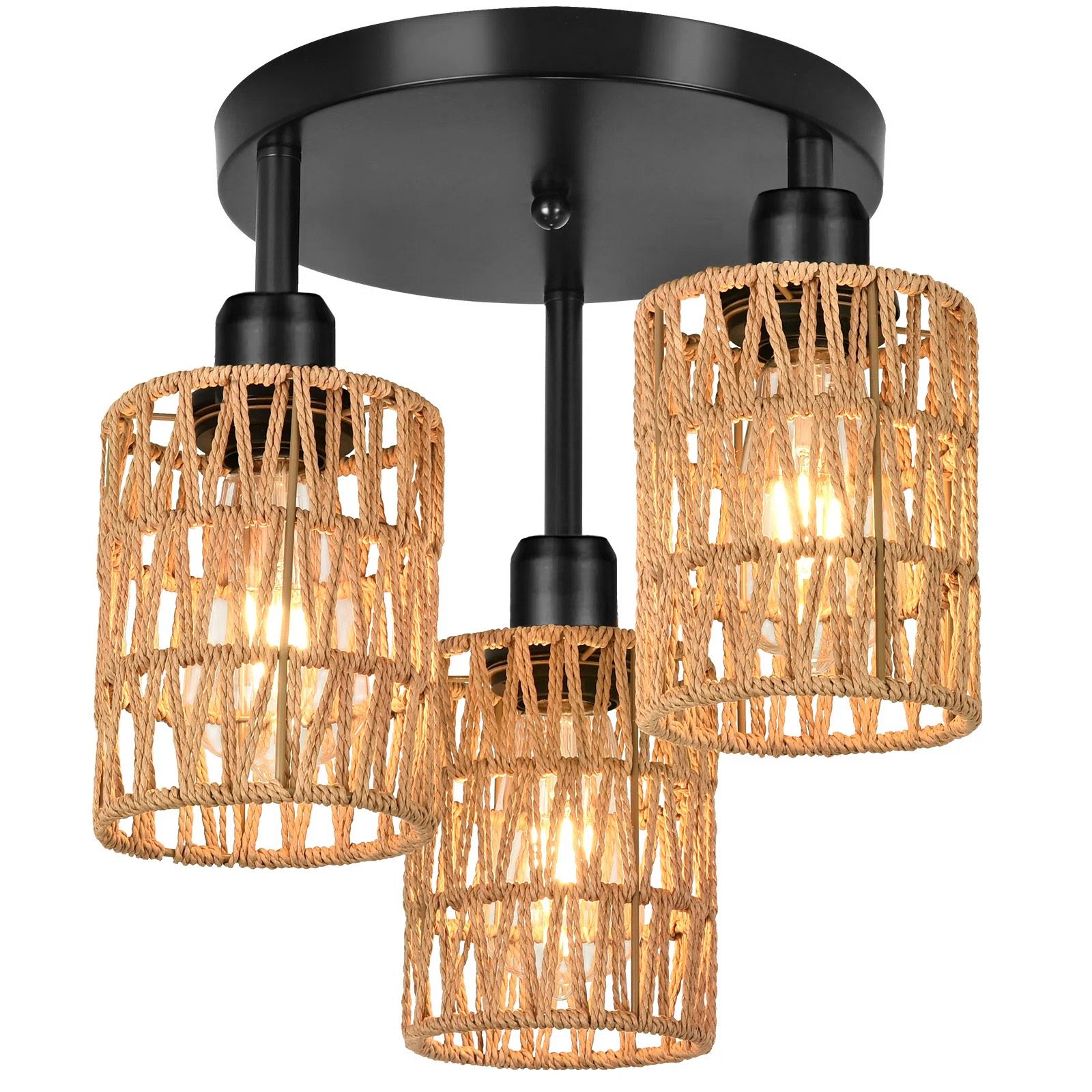 TOOLIGHT kattovalaisin APP1624-3C BOHO beigemusta, 30x30x32cm