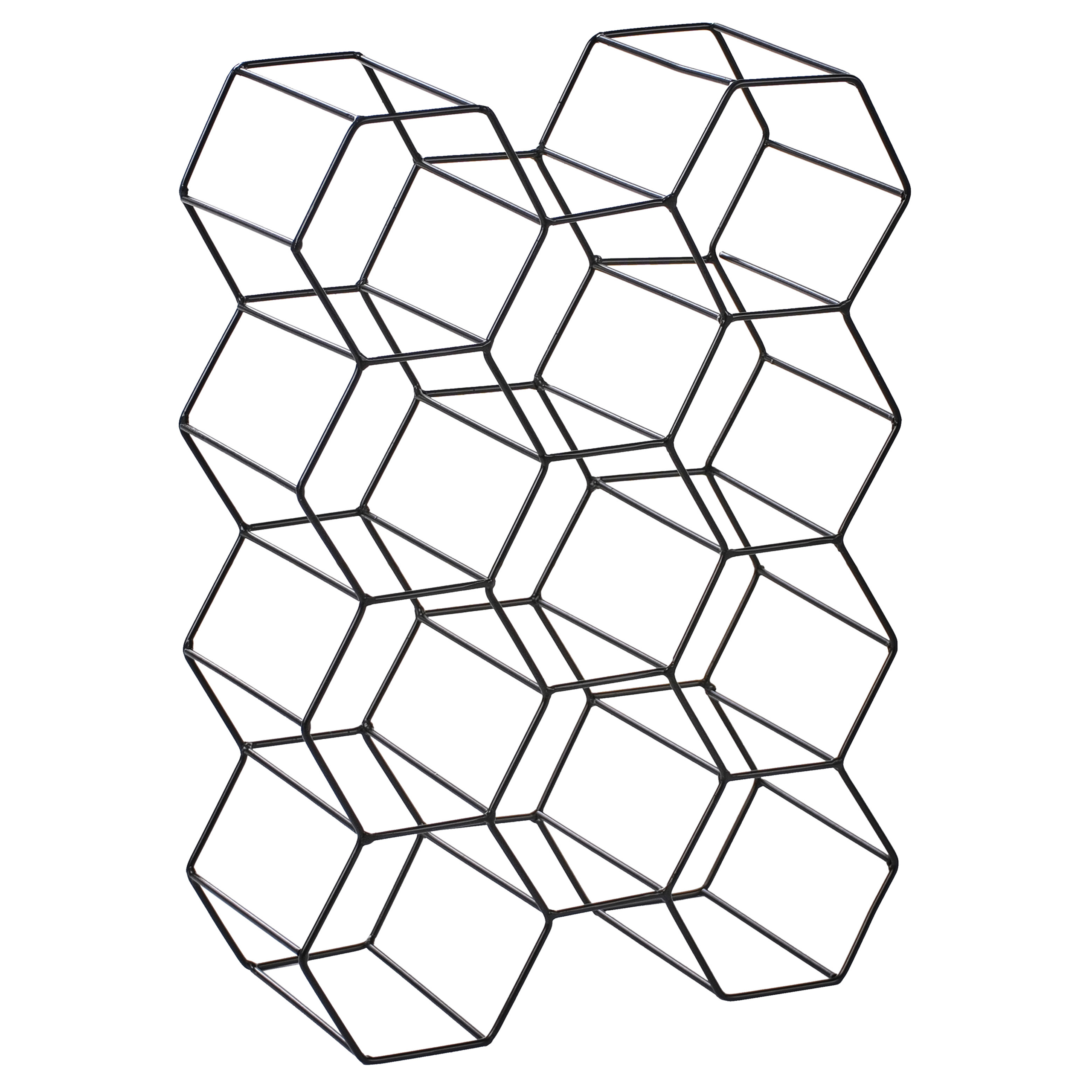 Viinipulloteline TRALEE metalli Musta