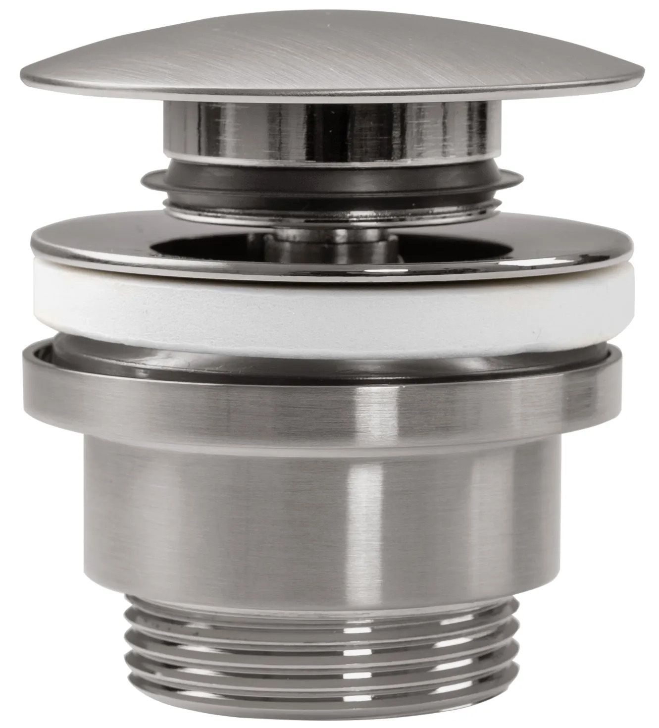 REA pesualtaan tulppa Click-clack 6,4 harjattu nikkeli, 6,4X6,4X13CM