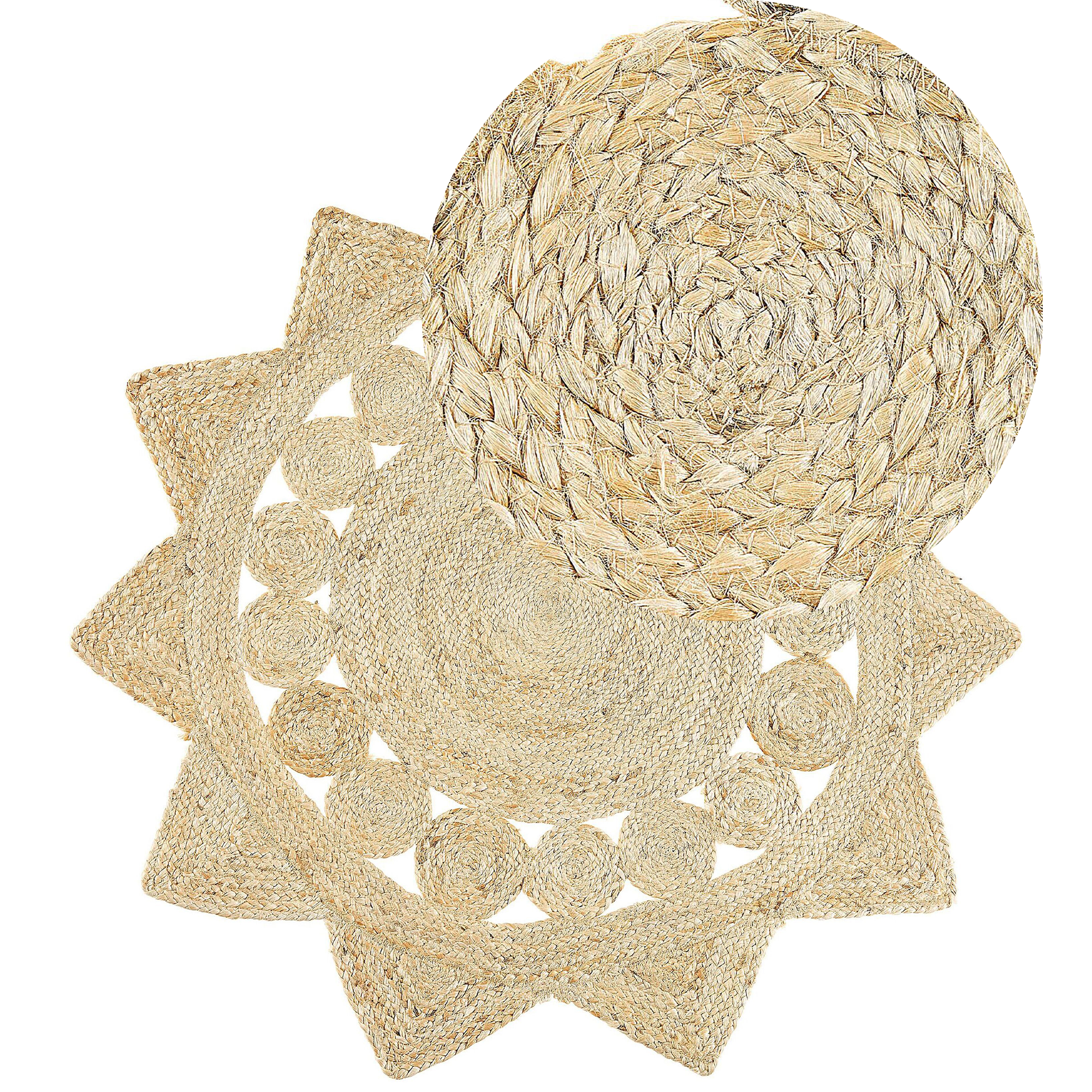 Matto ARABAN Beige ø 120 cm Juutti