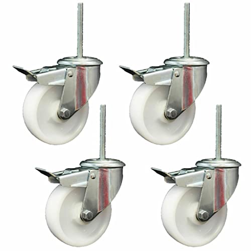 Raskas pulttireikäinen pyörä, jossa on pulttiasennus, jarrullinen pyörä - 4 jarrun sarja