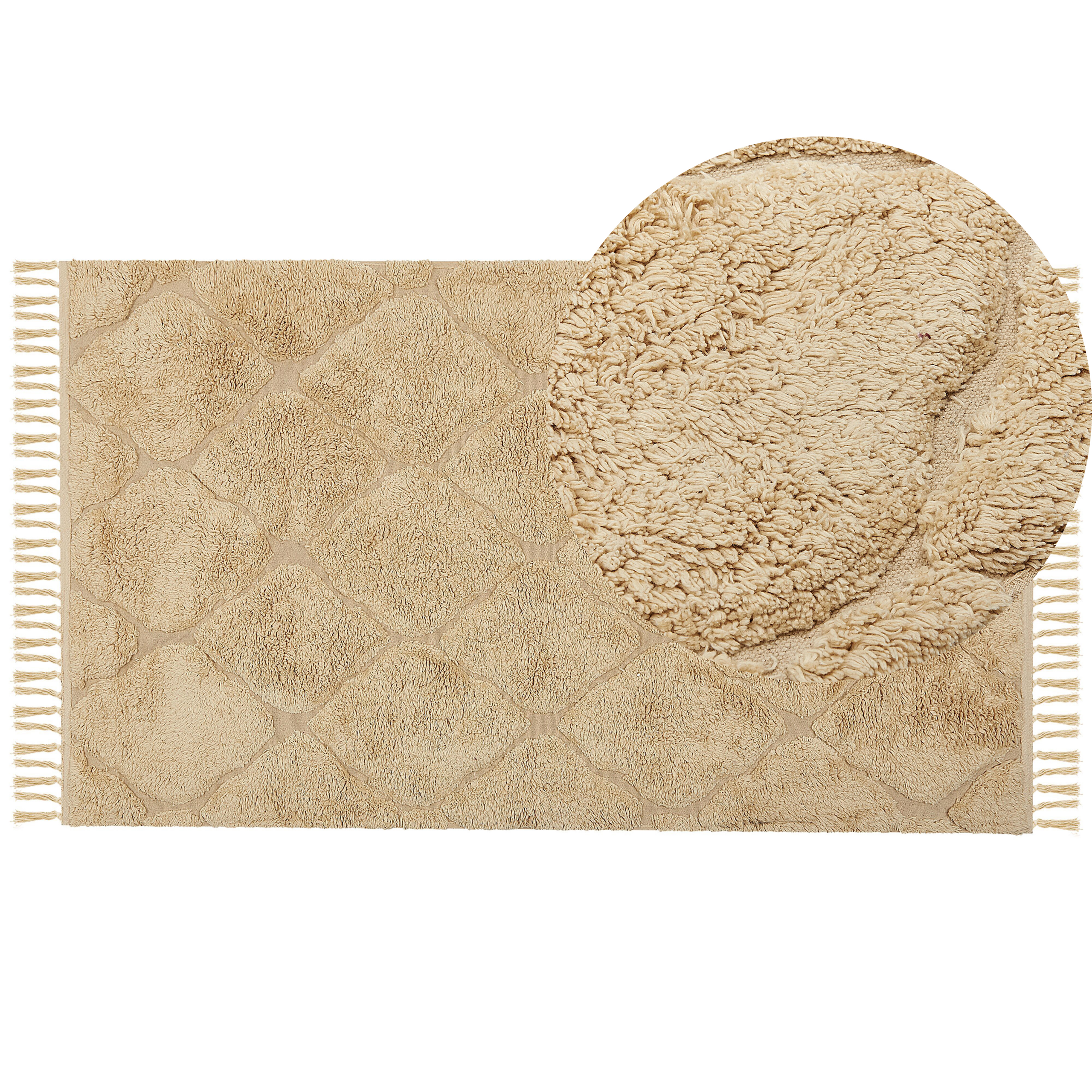 Matto SANLIURFA Beige 80 x 150 cm Puuvilla