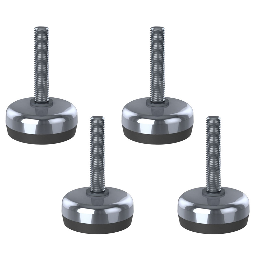 4 kpl:n sarja - Tasoitusjalat M10x50 - Tärinänvaimennusjalat - Ruostumaton