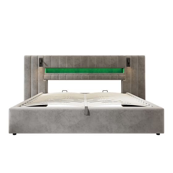 Sänky 180x200 cm LED-valaistuksella