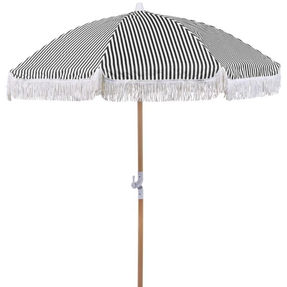 Aurinkovarjo 150 cm MONDELLO Musta/valkoinen