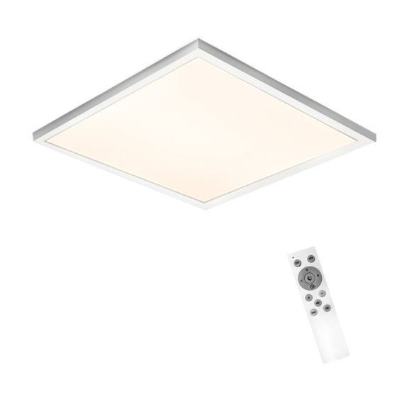 NETTLIFE LED - kattovalaisin, himmennettävä väri, 24W valkoinen Kaukosäätimellä taustavalo, neliö 45cm, olohuoneeseen makuuhuoneeseen
