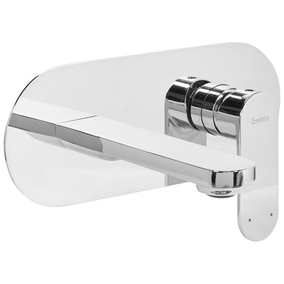 Seinään kiinnitettävä pesuallashana CHAPALA messinki Hopea