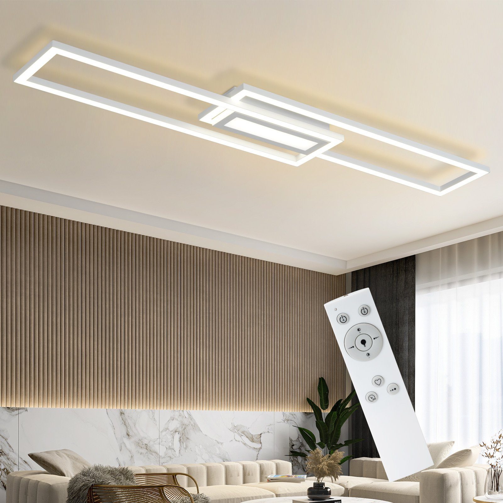 NETTLIFE LED - kattovalaisin, moderni, geometrinen, himmennettävä, kattovalaisin, kaukosäätimellä