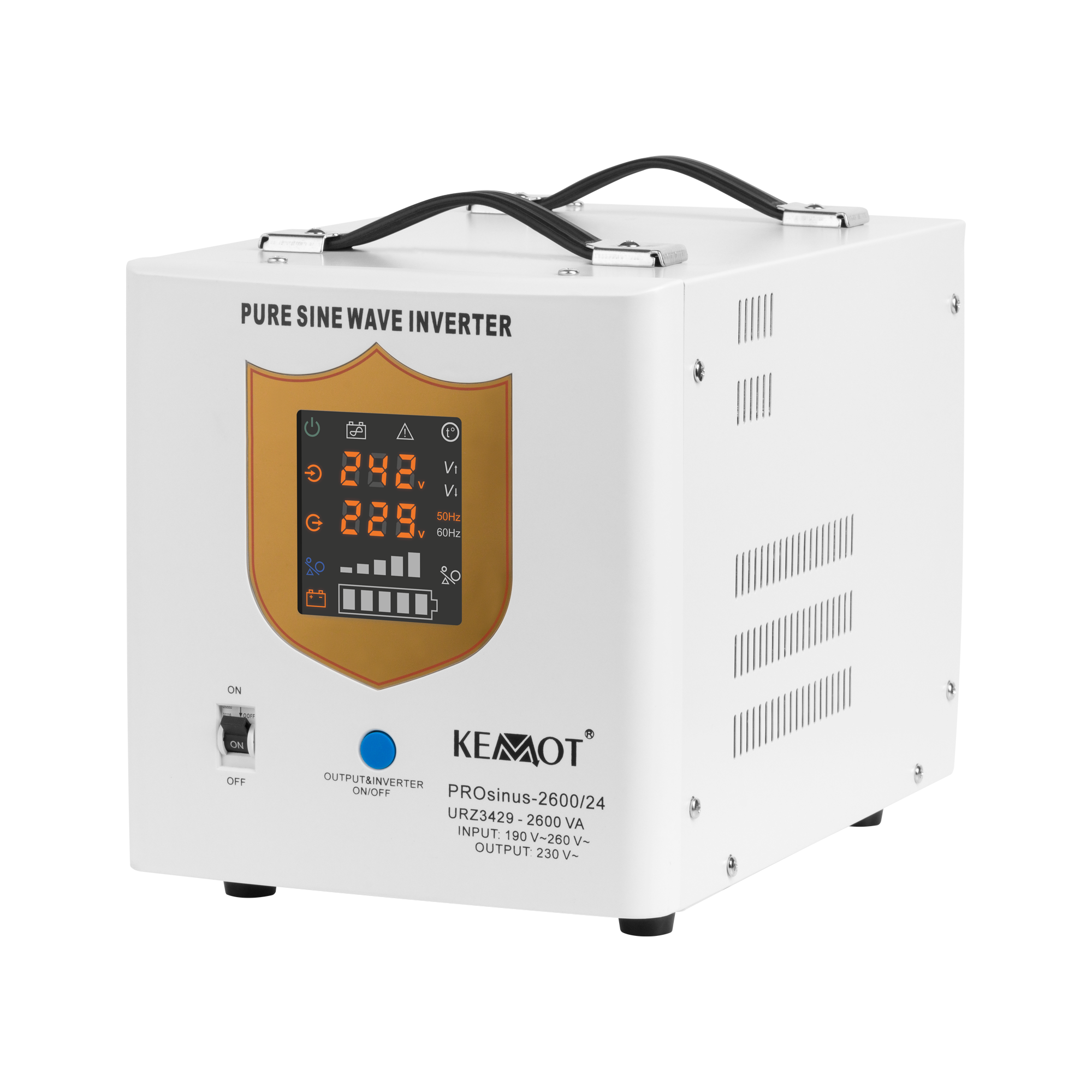 Kemot PROsinus 2600 24V/230V UPS-hätävirtalähde