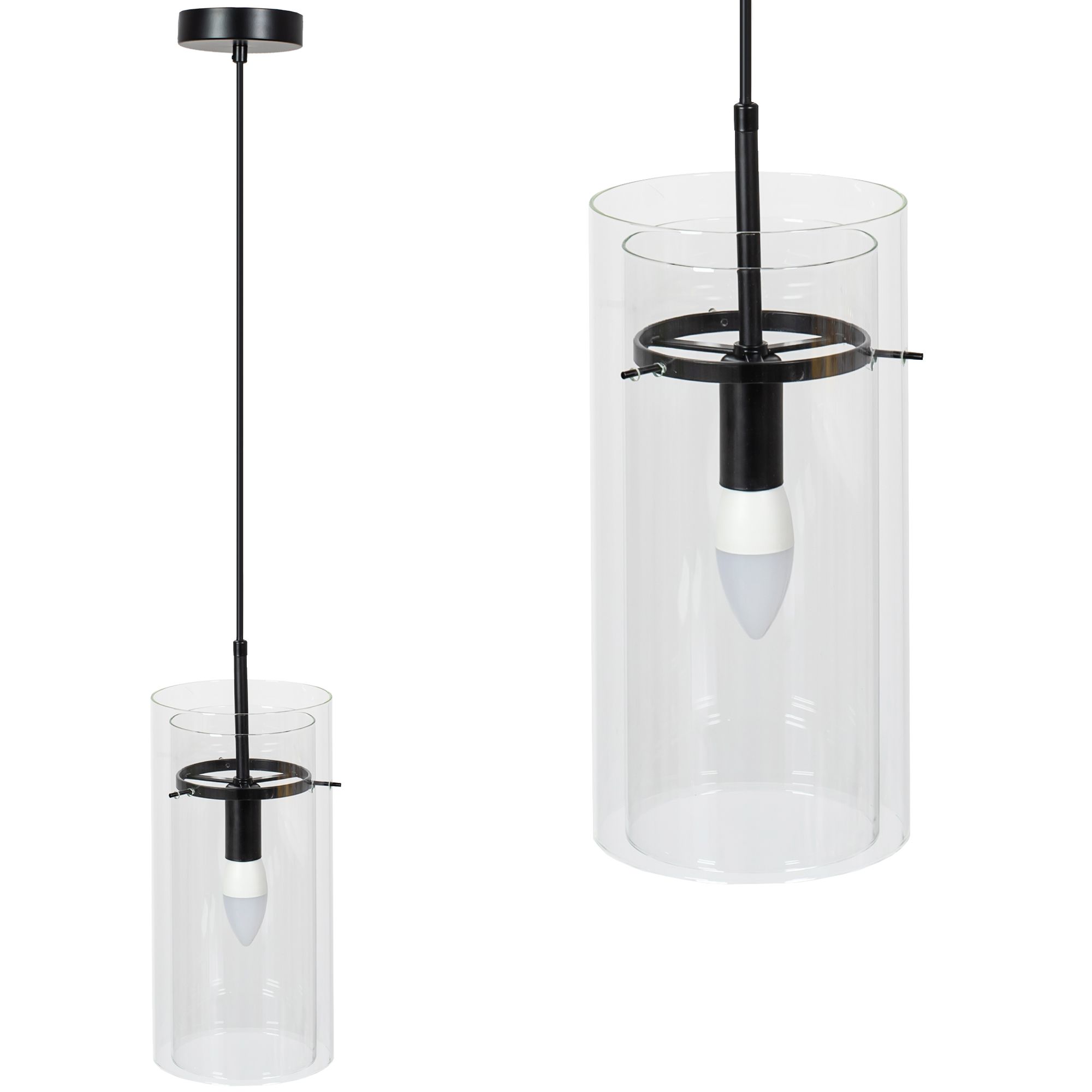 TOOLIGHT riippuvalaisin APP1211-1CP Musta, 15x15x35cm